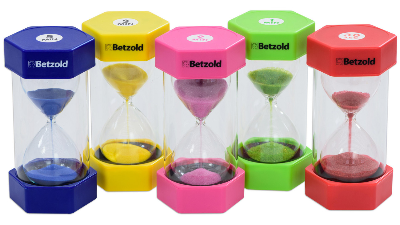 1 Stunde Sanduhr Zeitmanagement Set Zeitmesser//Timer f/ür Kinder Sanduhren aus Glas B Blesiya 5 Minuten Zuf/ällig 10min