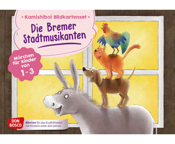 Die Bremer Stadtmusikanten Kamishibai Bildkartenset für U3