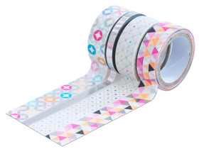 Washi Tape Set mit 5 Rollen in trendigen Farben