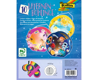 folia Rundlaternen Rohlinge Ø 19 cm 10 Stück
