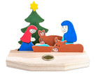 Weihnachtskrippe mit Kerzenhalter zum Selbstgestalten