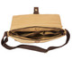 Dermata Umhängetasche Canvas Duo natur/braun 6