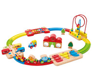 Holzeisenbahn mit Xylophon, 30-tlg.