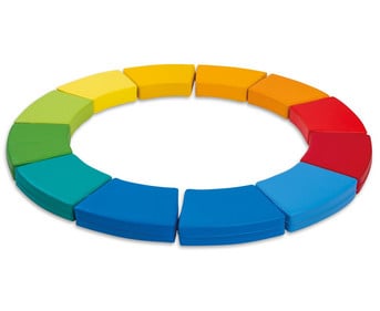 Sitzkissen Kreis Regenbogen 12 teilig