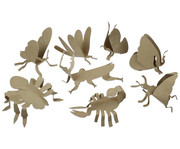 Insekten und Spinnentiere aus Pappe 24 Stück 1