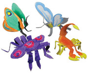 Insekten und Spinnentiere aus Pappe 24 Stück 6