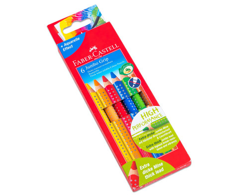 Standard Holzstifte Farbstifte lackiert 6 Jumbo Buntstifte 6 Coloured Pencils 