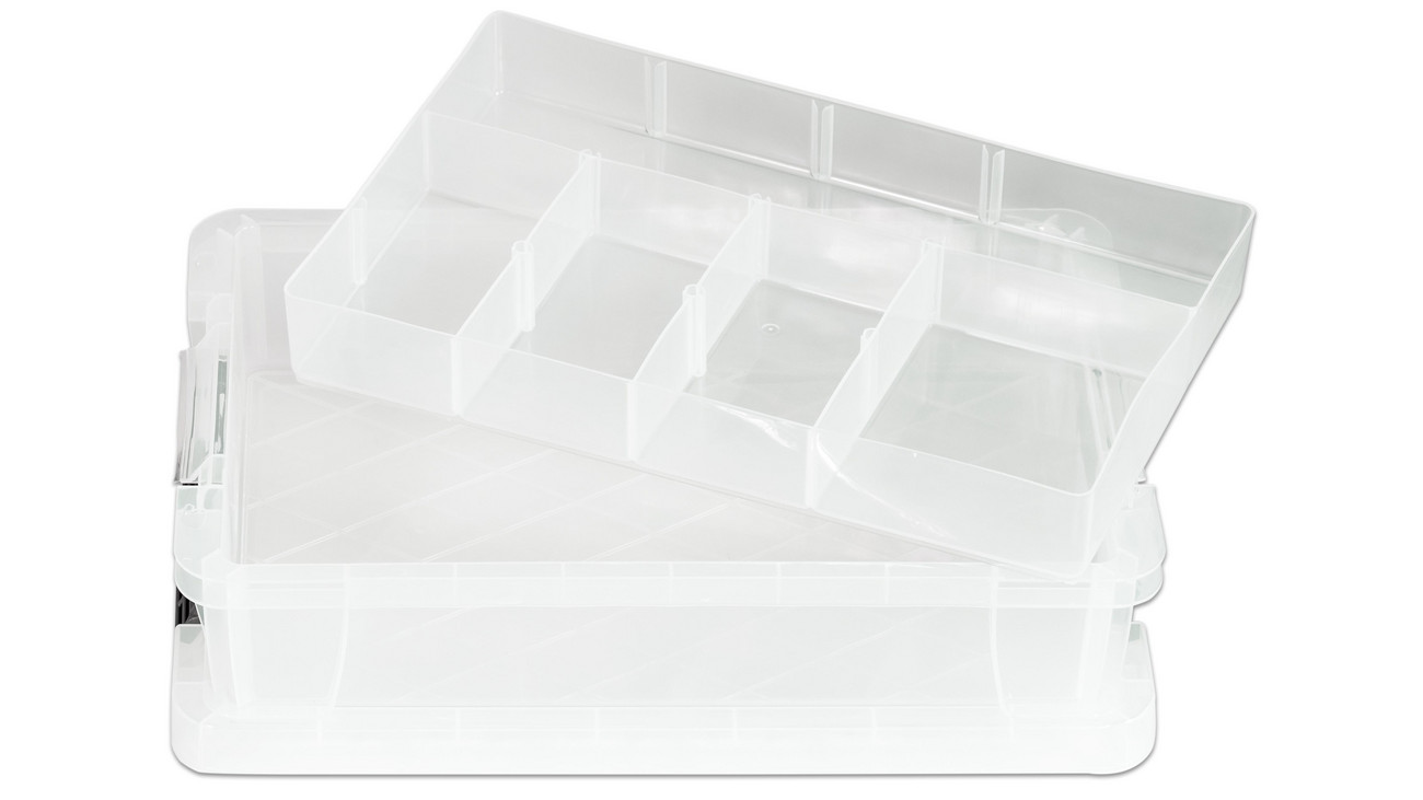 AllStore Kleiner transparenter Einsatz für 5,5L Aufbewahrungsboxen
