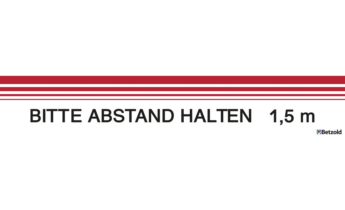 Betzold Bodenaufkleber „Abstand halten“, Rechteck, 5 Stück