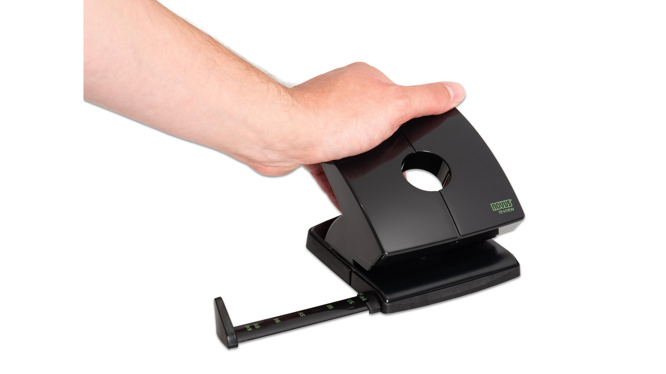 Novus B 230 Hole Punch - 30 Sheet Capacity Office Punch With Stop Rail & Format Guide
