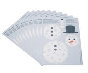 Prickel Vorlagen Schneemann 10 Stück 1