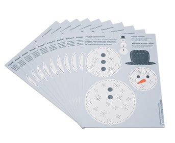 Prickel Vorlagen Schneemann 10 Stück