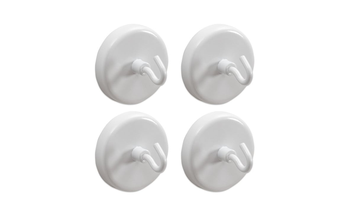 Hakenmagnete, Set mit 4 Stück, weiß