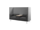Soft Seating BE SOFT Doppelsitzer mit Tisch grau