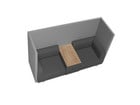 Soft Seating BE SOFT Doppelsitzer mit Tisch grau