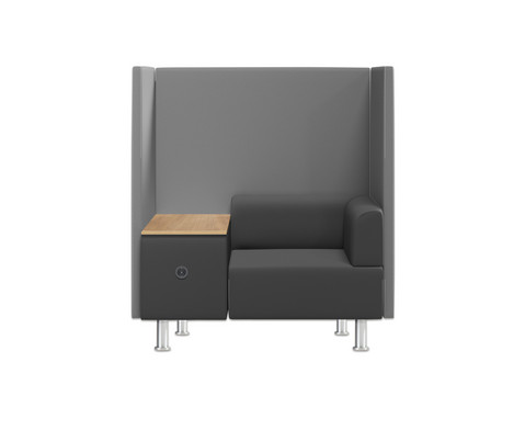 Soft-Seating BE SOFT Einzelsitz mit Tisch grau