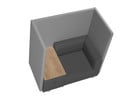 Soft Seating BE SOFT Einzelsitz mit Tisch grau