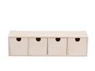 Schubladenbox aus Holz 4 Fächer