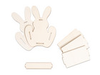 Holzkörbchen Hase 6 Stück