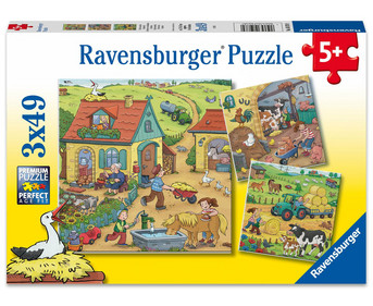Ravensburger Puzzle Viel los auf dem Bauernhof 3er Set