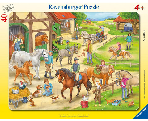Ravensburger Rahmenpuzzle Auf dem Pferdehof