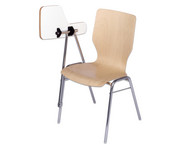 Stuhl mit klappbarer Schreibfläche aus Holz 3