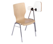 Stuhl mit klappbarer Schreibfläche aus Holz 5