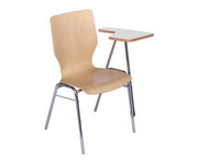 Stuhl mit klappbarer Schreibfläche aus Holz 6
