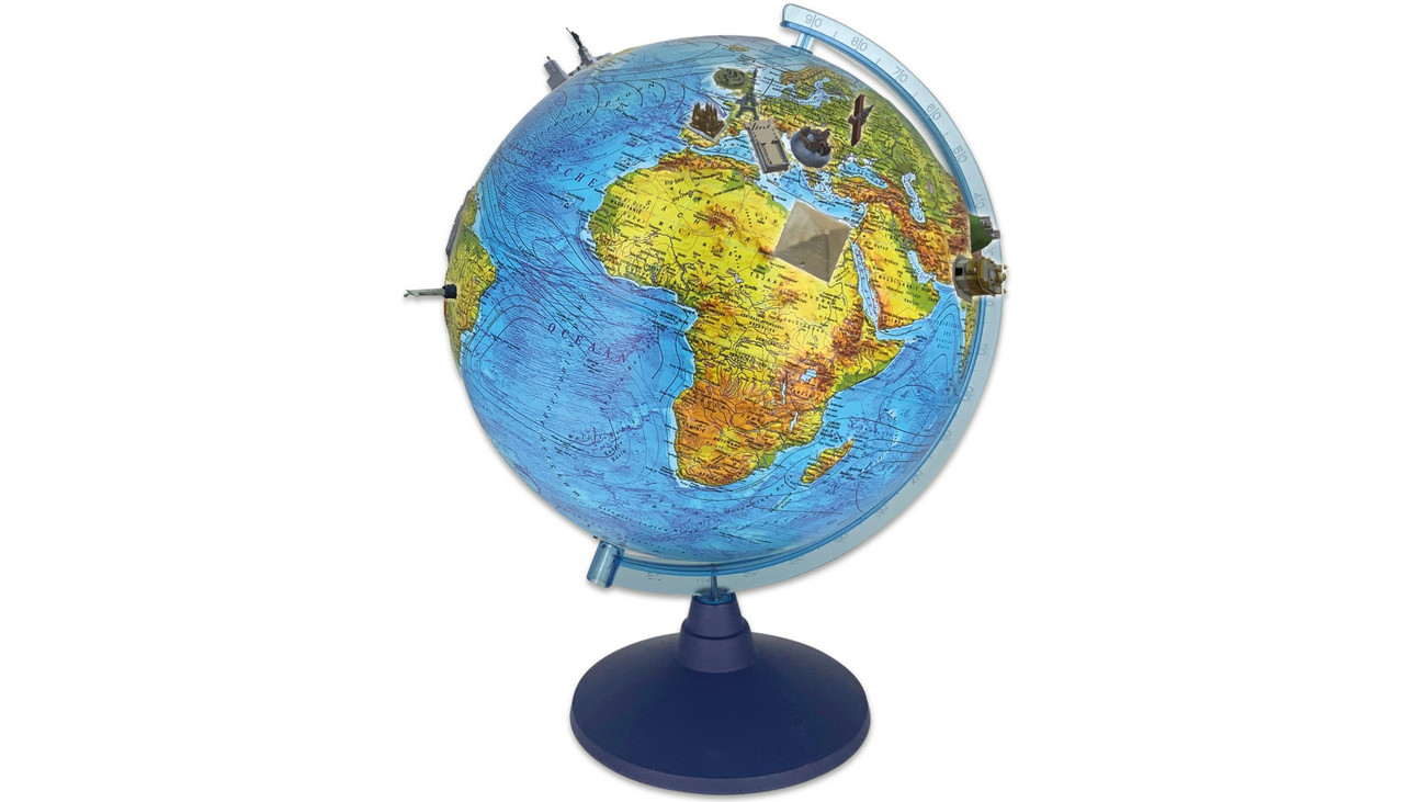 SCHÜLER Leuchtglobus 30 cm LED Globus Weltkarte aktuell Erde groß politisch 