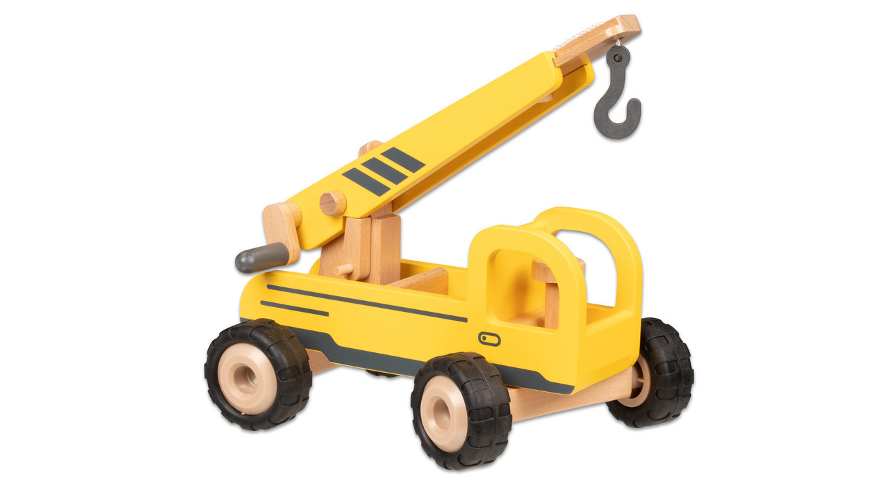 Holzmodelle/ Unbehandelt Holzkran Holzspielzeug Baufahrzeug  Kranwagen bzw 