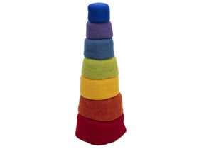 Betzold Regenbogen-Filzschalen, stapelbar, 7-teilig
