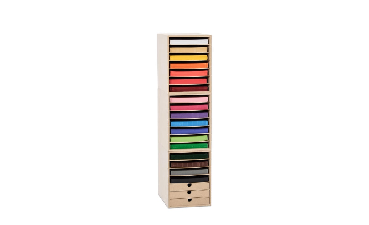 Tonkarton, 180 g/m², DIN A4, 1.800 Blatt, inkl. MDF-Regal
