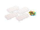 Zehner Sortierrahmen transparent mit bunten Chips