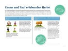 Emma und Paul erleben den Herbst Spielfiguren für die Erzählschiene