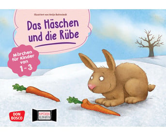Kamishibai Bildkarten für U3 Das Häschen und die Rübe