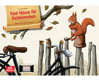 Kamishibai Bildkarten Fünf Nüsse für Eichhörnchen
