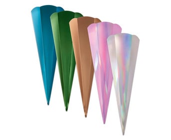 Schultüten Rohlinge metallic 5er Set 5 Farben
