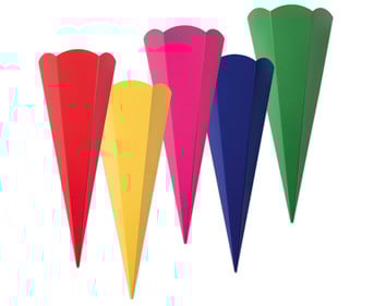 Schultüten Rohlinge bunt 10er Set