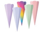 folia Schultüten Rohlinge für Geschwister 5er Set einer Farbe