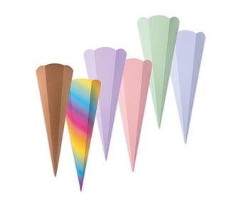 folia Schultüten Rohlinge 5er Set einer Farbe