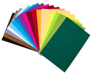 54 Bogen Polyesterfilz 18 Farben 1