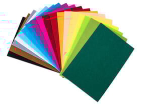 54 Bogen Polyesterfilz, 18 Farben