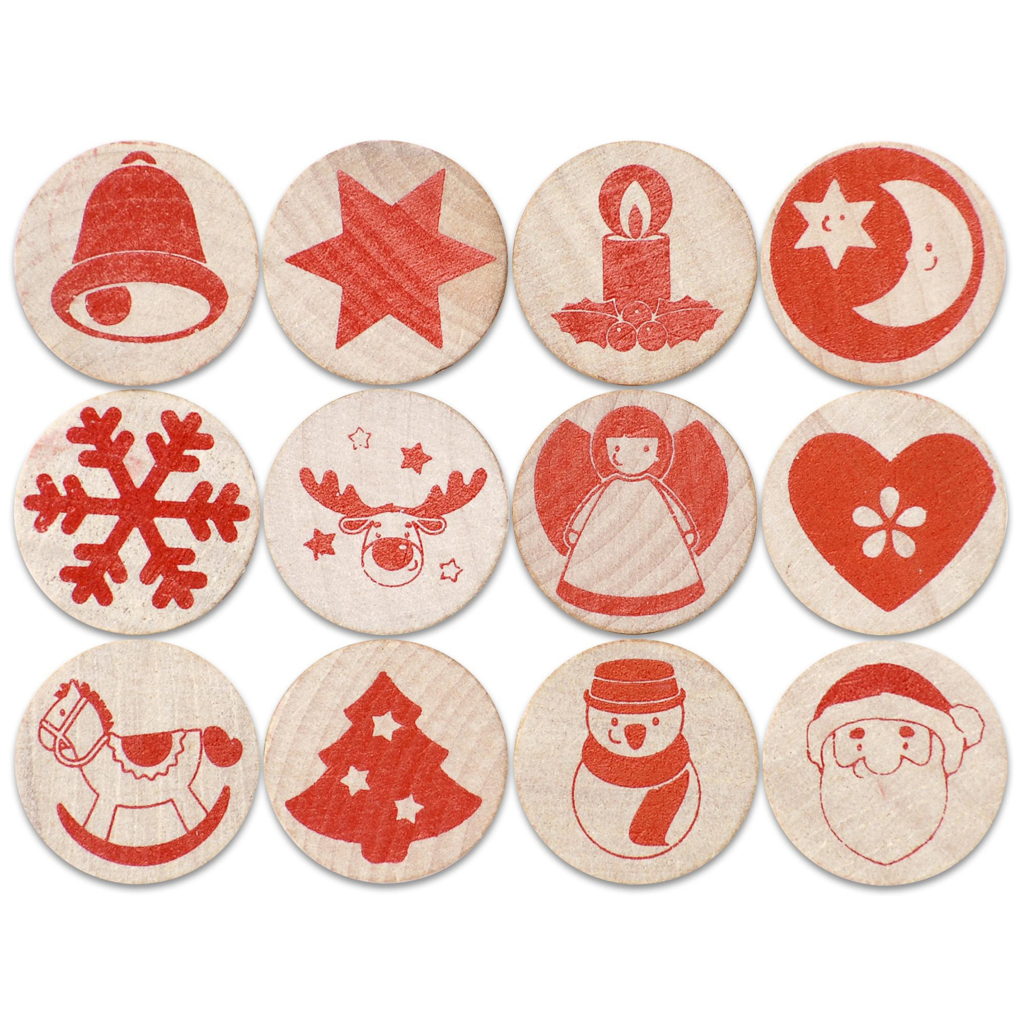 Baier & Schneider Mini-Stempelkissen Rot - 3x3cm Stempelkissen Für Stempel