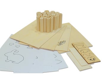 Materialpaket Drechseln und Sägen für PLAYmake und UNIMAT