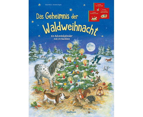 Das Geheimnis der Waldweihnacht Adventskalender mit 24 Buechlein