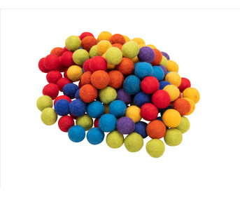 Betzold Regenbogen Filzkugeln 7 Farben 137 teilig