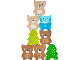 HABA Gioco Impilabile Waldfreunde - Puzzle In Legno Con Animali Del Bosco Per Bambini 2+ Anni - 3