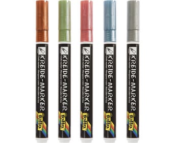 folia Kreidemarker Metallic Effects 5er Set