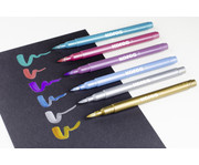 Kores® Fasermaler Style Brush Marker Metallic 6 Stück 2
