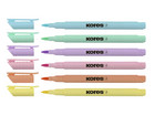 Kores® Fasermaler Brush Tip Marker Pastel Style 6 Stück